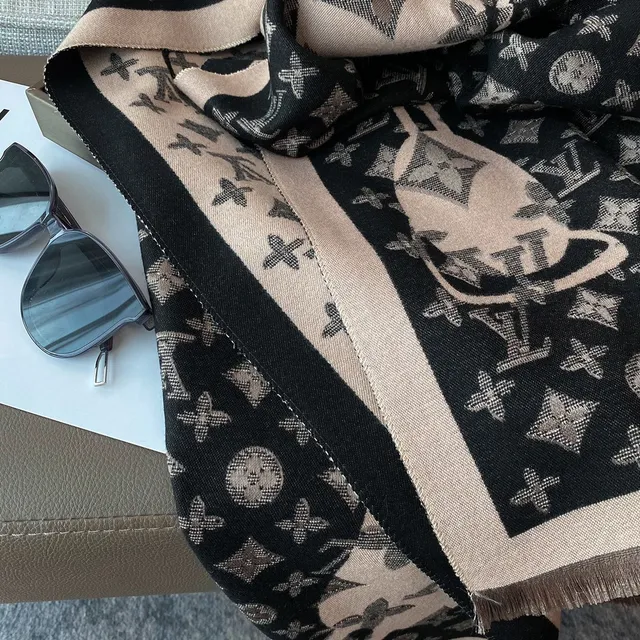 Louis Vuitton Monogram Oversized Fringed Shawl 2