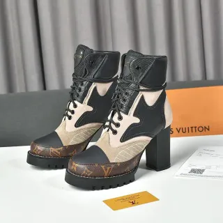 Louis Vuitton मल्टी-पैनल मोनोग्राम एंक्ल बूट्स