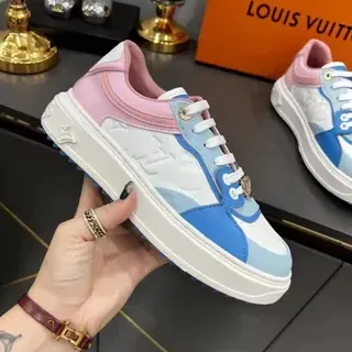 Louis Vuitton 多色 彩色块 印花 皮革 生活方式 运动鞋
