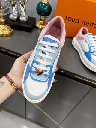 Louis Vuitton Multicolor Color-Blocked Monogrammed Leather Lifestyle Sneakers 4
