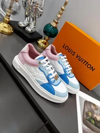 Louis Vuitton Multicolor Color-Blocked Monogrammed Leather Lifestyle Sneakers 6