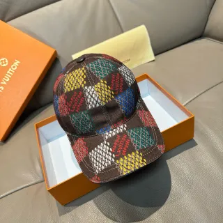 Louis Vuitton 多色字母图案 拼布 棒球帽