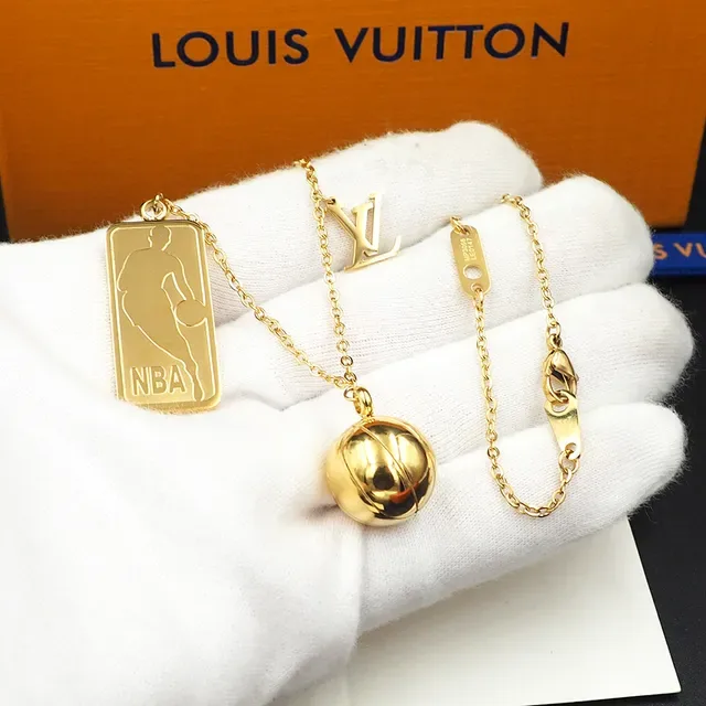 Colar de Baloncesto Louis Vuitton NBA x LV Dourado Multi-Charm 6