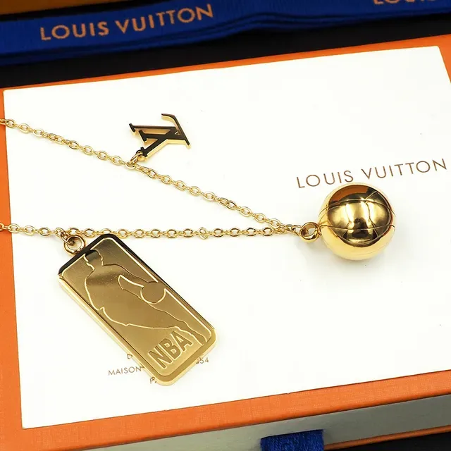 Colar de Baloncesto Louis Vuitton NBA x LV Dourado Multi-Charm 7