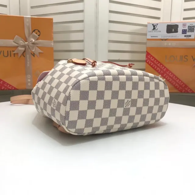 Louis Vuitton Neo Monogram Brown and Pink Casual Backpack 16