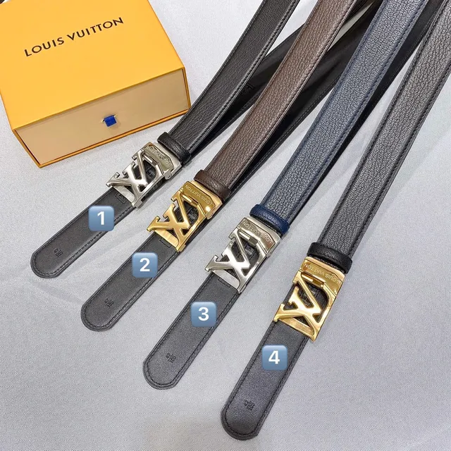 Louis Vuitton Oversized LV Monogram Buckle Black Leather Belt 2