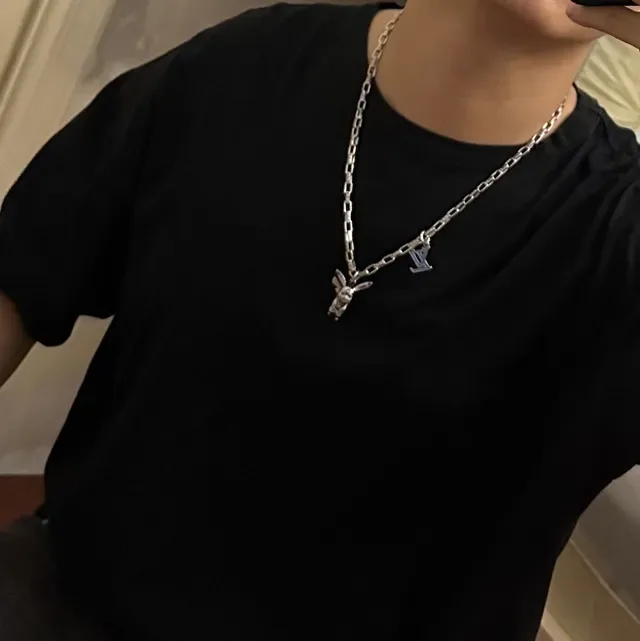 Louis Vuitton Pikachu x LV Monogram Silver Chain Necklace 2