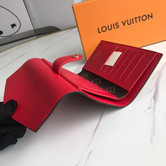 Louis Vuitton गुलाबी भूरा Envelope-Flap Monogram कैनवास छोटा बटुआ 3