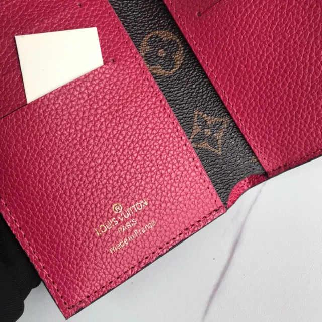 Louis Vuitton गुलाबी भूरा Envelope-Flap Monogram कैनवास छोटा बटुआ 13