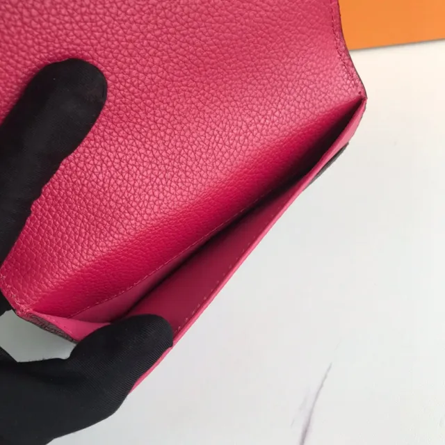 Louis Vuitton गुलाबी भूरा Envelope-Flap Monogram कैनवास छोटा बटुआ 15