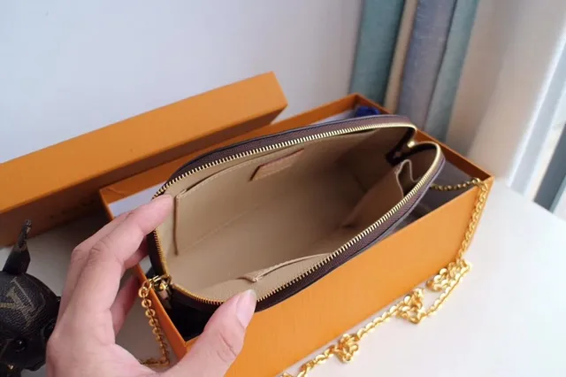Louis Vuitton Pochette Metis Marrom Dourado Forma Semi-Circular Dome Shape Monograma Lona Revestida Bolsa de Corrente 4