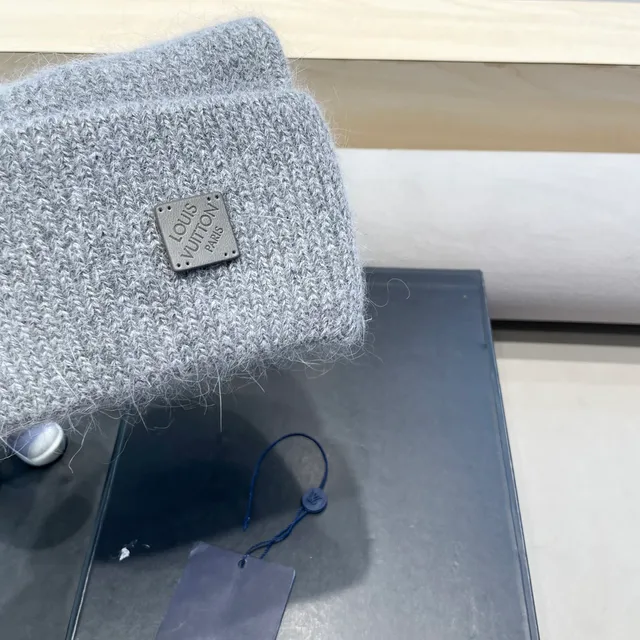 Louis Vuitton রিবড নিট হেদার গ্রে বিনি 7