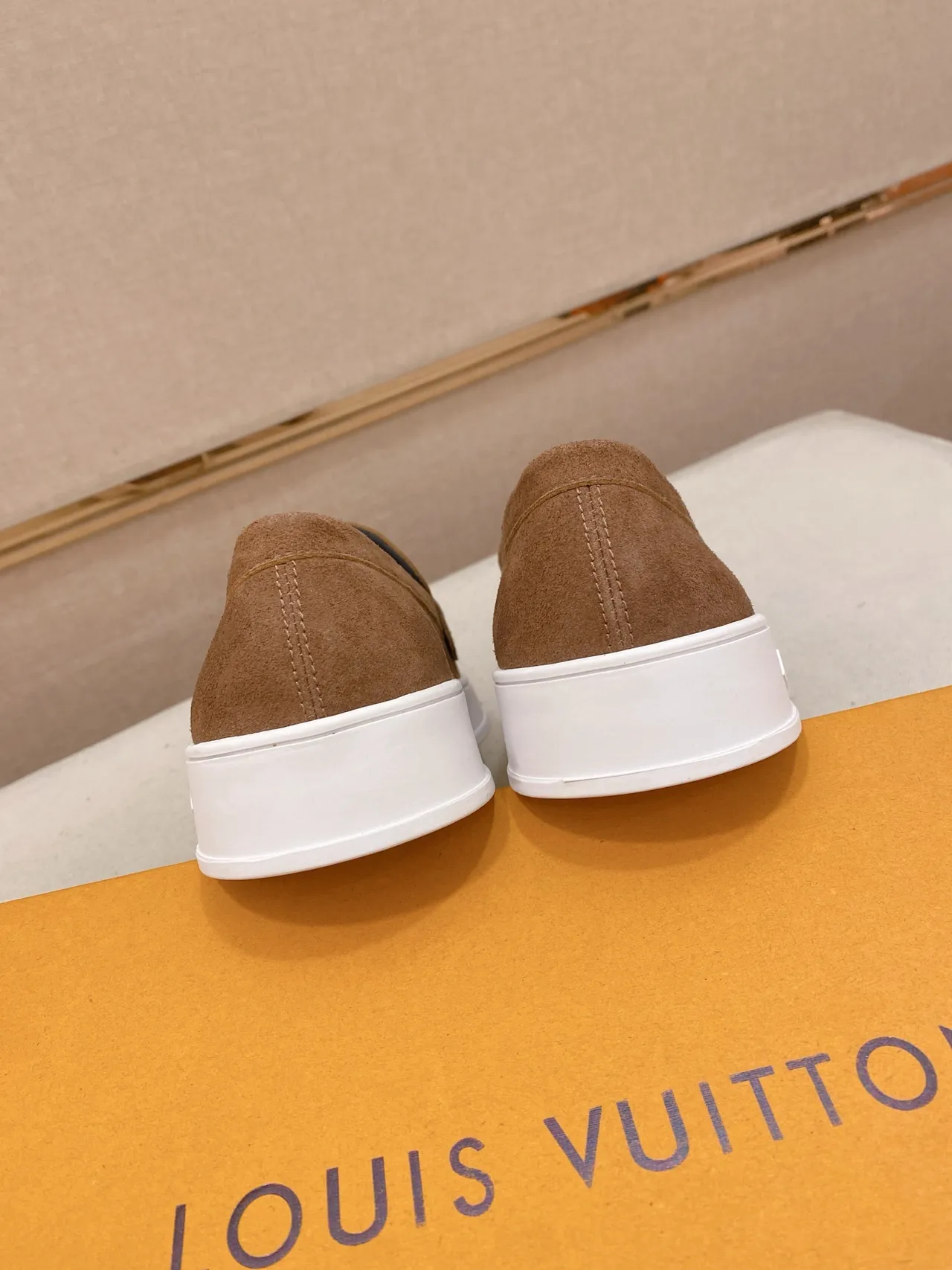 Louis Vuitton Run Away Loafer Brown Suede Platform Loafers 4