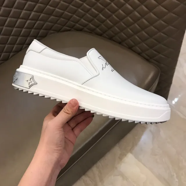 Louis Vuitton Run Away White Slip-On Loafers 7