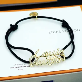 Louis Vuitton Script Charm سوار حبل أسود