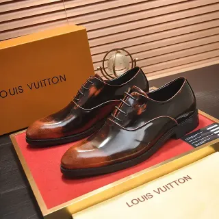 Louis Vuitton टू-टोन पेटिना लेदर कैप-टो ऑक्सफोर्ड जूते