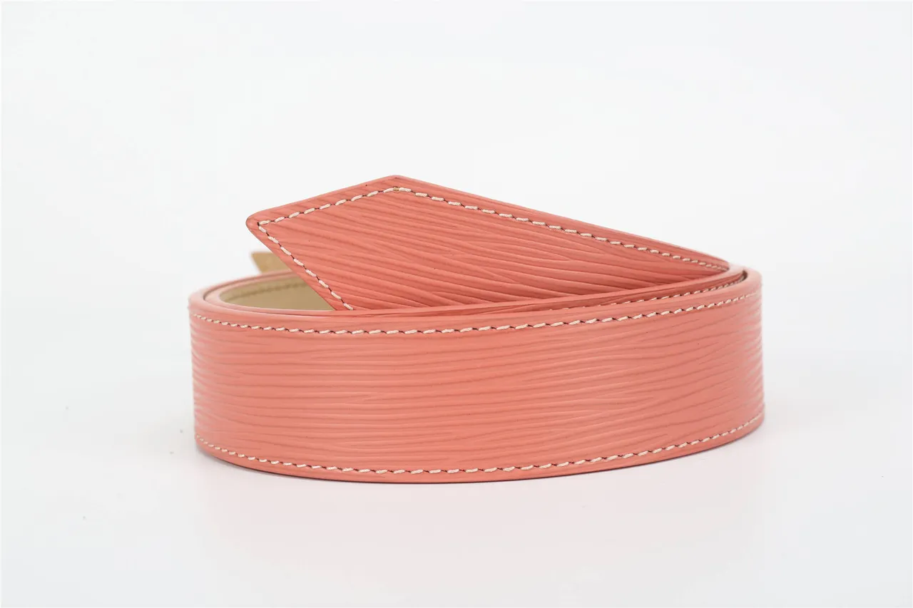 Louis Vuitton V Belt Coral Pink Leather Belt 5