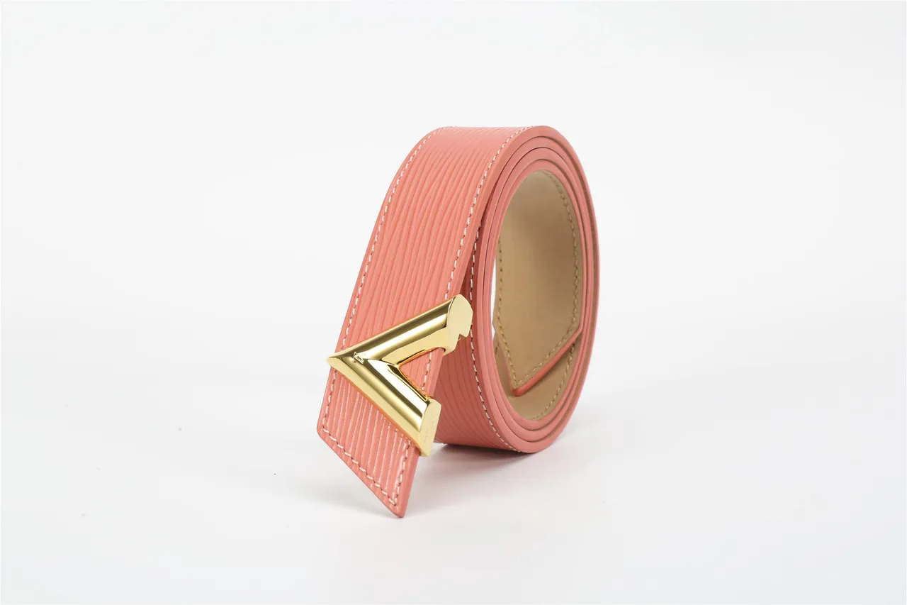Louis Vuitton V Belt Coral Pink Leather Belt 7
