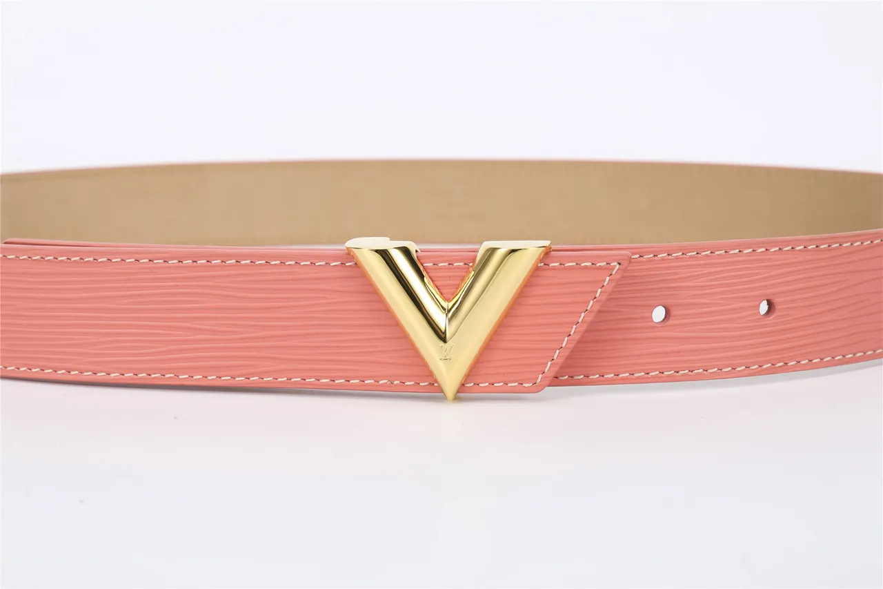 Louis Vuitton V Belt Coral Pink Leather Belt 8