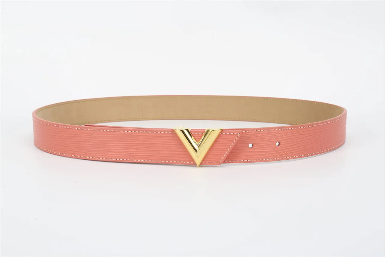 Louis Vuitton V Belt Coral Pink Leather Belt 9