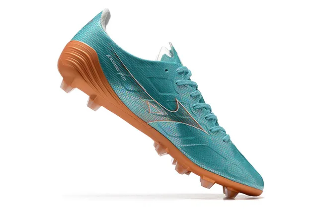 Mizuno Blue Orange Iridescent Synthetic Upper Conical Molded Studs Firm-Ground Soccer Shoes 3