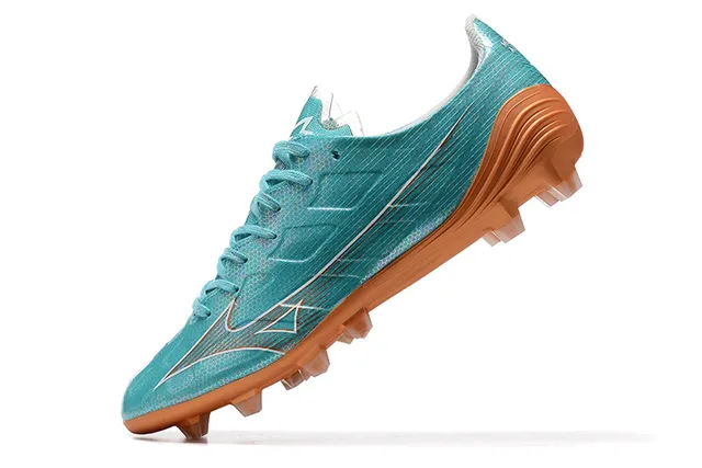 Mizuno Blue Orange Iridescent Synthetic Upper Conical Molded Studs Firm-Ground Soccer Shoes 4