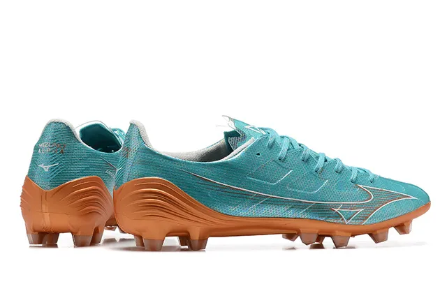 Mizuno Blue Orange Iridescent Synthetic Upper Conical Molded Studs Firm-Ground Soccer Shoes 5