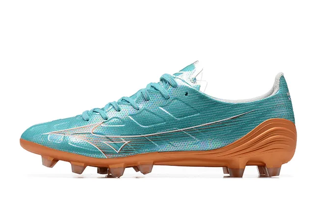 Mizuno Blue Orange Iridescent Synthetic Upper Conical Molded Studs Firm-Ground Soccer Shoes 10