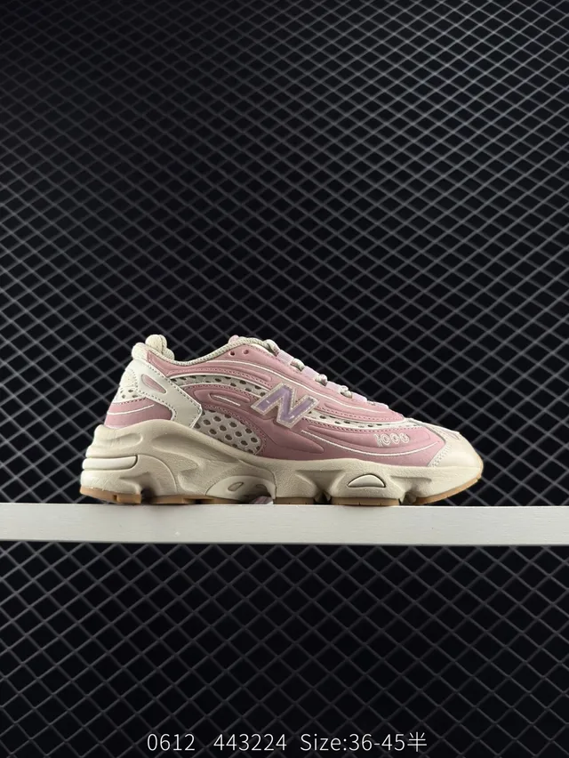 New Balance 1000 Beige Rose Bleu Sneakers Chunky 3