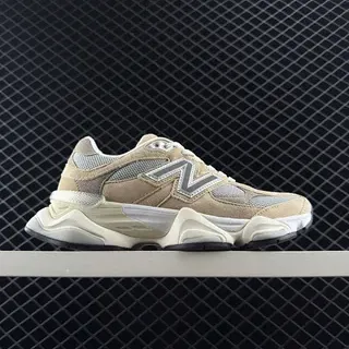 New Balance 342326 Beige Gris Semelle multicouche Cuir suédé et mesh Supérieur Sneakers Chunky