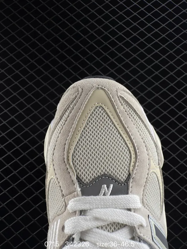 New Balance 342326 Beige Gray Layered Sole Suede And Mesh Upper Chunky Sneakers 2