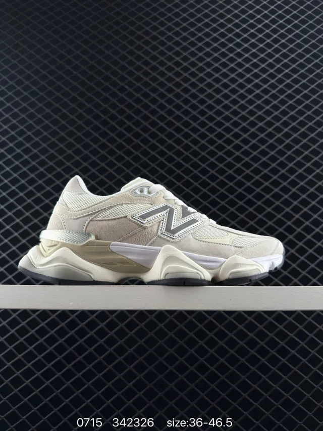 New Balance 342326 Beige Gray Layered Sole Suede And Mesh Upper Chunky Sneakers 5