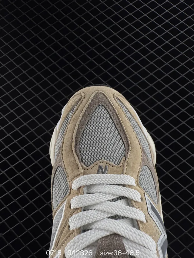 New Balance 342326 Beige Gray Layered Sole Suede And Mesh Upper Chunky Sneakers 6