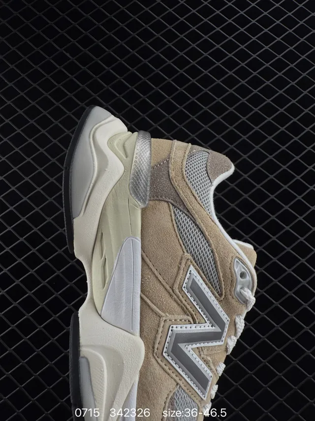 New Balance 342326 Beige Gray Layered Sole Suede And Mesh Upper Chunky Sneakers 8