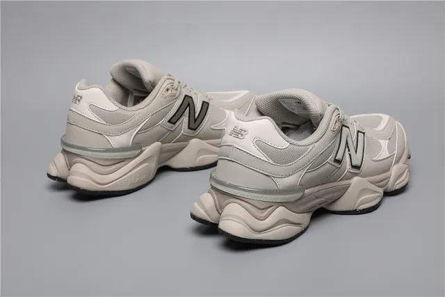 New Balance 9060 Beige and Black Chunky Sneakers 3
