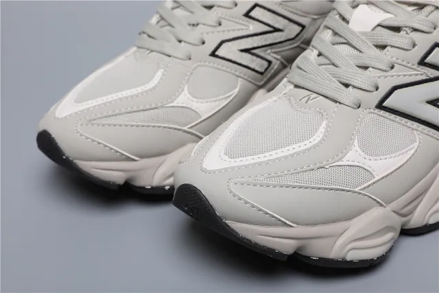 New Balance 9060 Beige and Black Chunky Sneakers 4