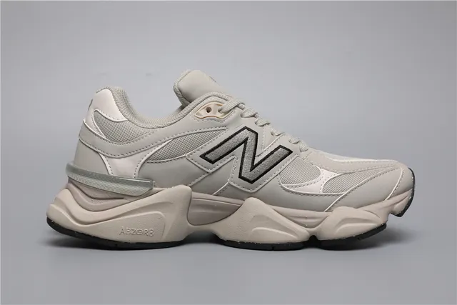 New Balance 9060 Beige and Black Chunky Sneakers 8