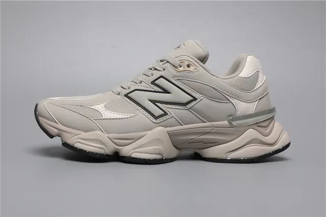 New Balance 9060 Beige and Black Chunky Sneakers 9