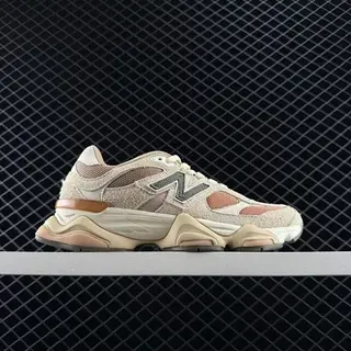 New Balance 9060 beige pêche maille daim baskets épaisses