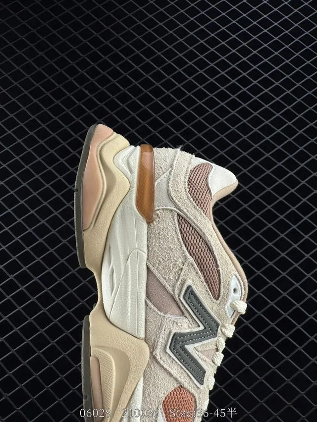 New Balance 9060 بيج بيتش شبكة سويد سميك أحذية رياضية 3