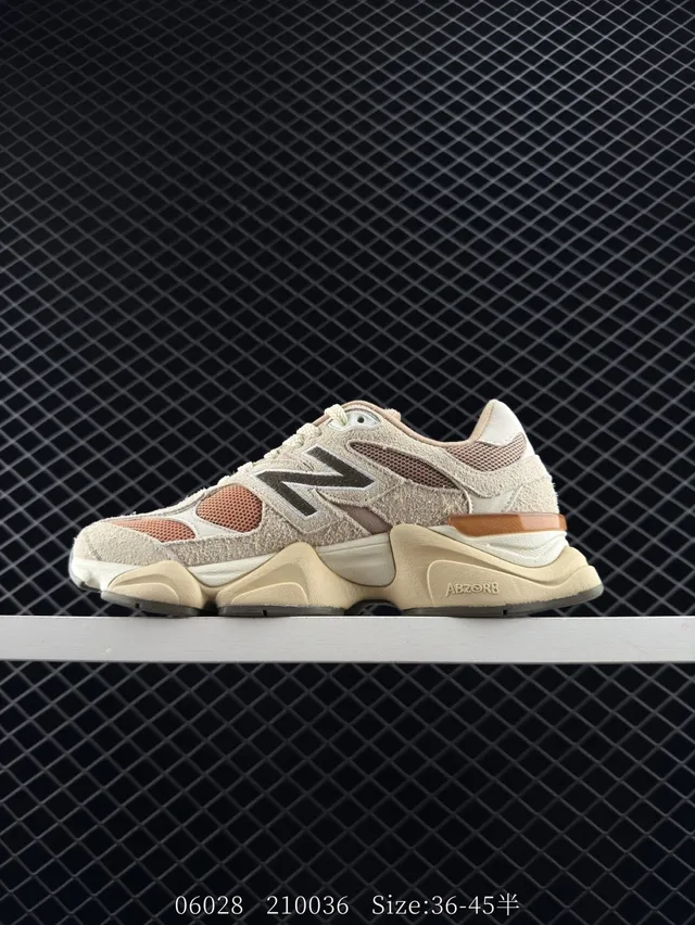 New Balance 9060 بيج بيتش شبكة سويد سميك أحذية رياضية 5