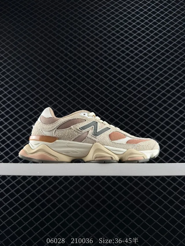 New Balance 9060 بيج بيتش شبكة سويد سميك أحذية رياضية 6