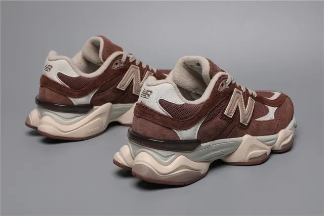 New Balance 9060 بني بيج حذاء رياضي أسلوب حياة 3