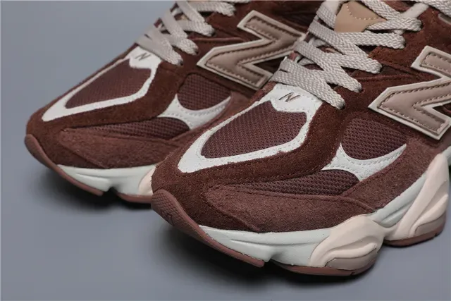 New Balance 9060 بني بيج حذاء رياضي أسلوب حياة 4