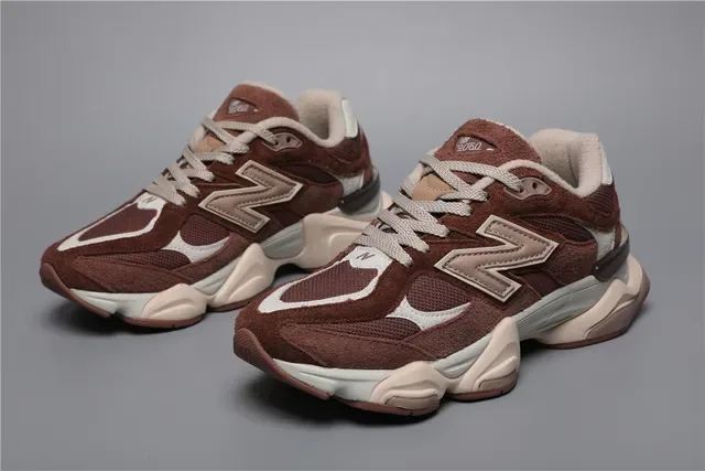 New Balance 9060 بني بيج حذاء رياضي أسلوب حياة 5