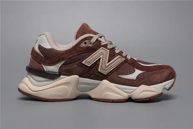 New Balance 9060 بني بيج حذاء رياضي أسلوب حياة 8