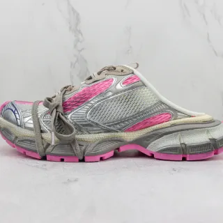 New Balance 9060 Gray Pink বহুস্তরীয় সোল Mesh এবং ওভারলে নির্মাণ Synthetic মোটা স্নিকার