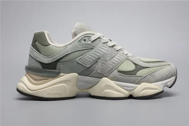 New Balance 9060 Sage Green e Off-White sneakers lifestyle 8