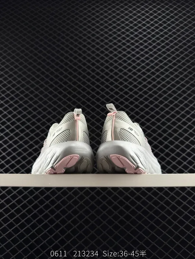 New Balance B Fresh Foam Zapatillas Lifestyle Gris Rosa Malla 4