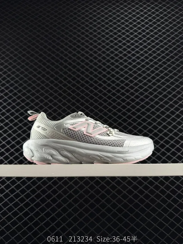New Balance B Fresh Foam Zapatillas Lifestyle Gris Rosa Malla 7